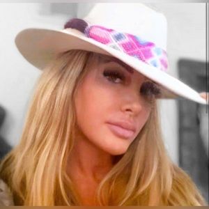 Gorgeous white hat. CUSTOM MADE! Unique & so fun to wear!